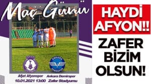 2. Lig’de Afjet Afyonspor – Ankara Demirspor ile karşı karşıya