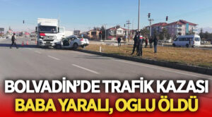 Afyonkarahisar’ın Bolvadin ilçesinde meydana gelen kazada bir kargo firmasına ait