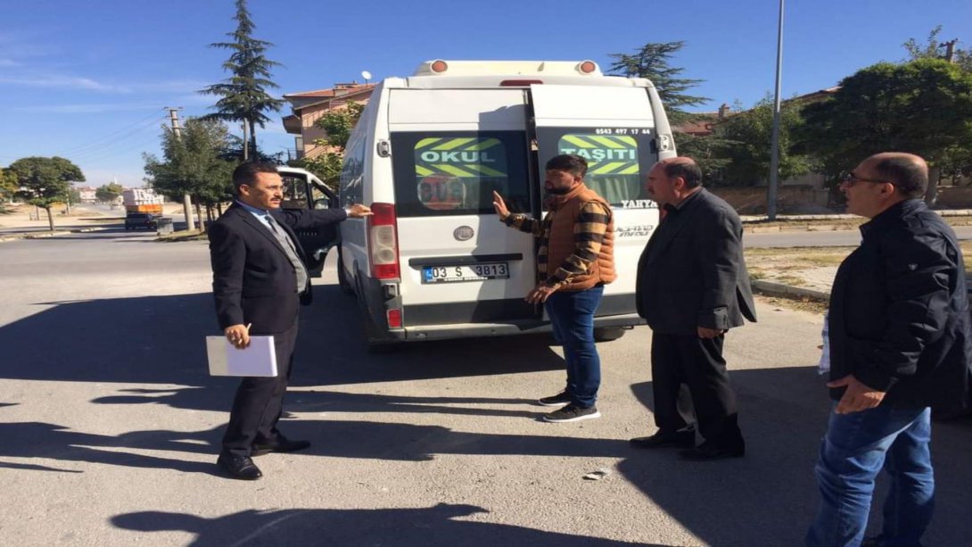 Taşımalı Eğitim kapsamında olan öğrencilerimizi taşıyan servis araçlarının denetimleri taşımalı