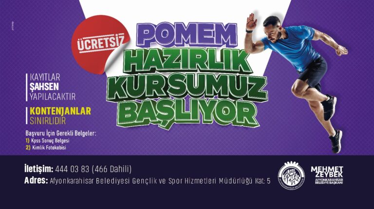 ÜCRETSİZ POMEM HAZIRLIK KURSU KAYITLARI BAŞLADI