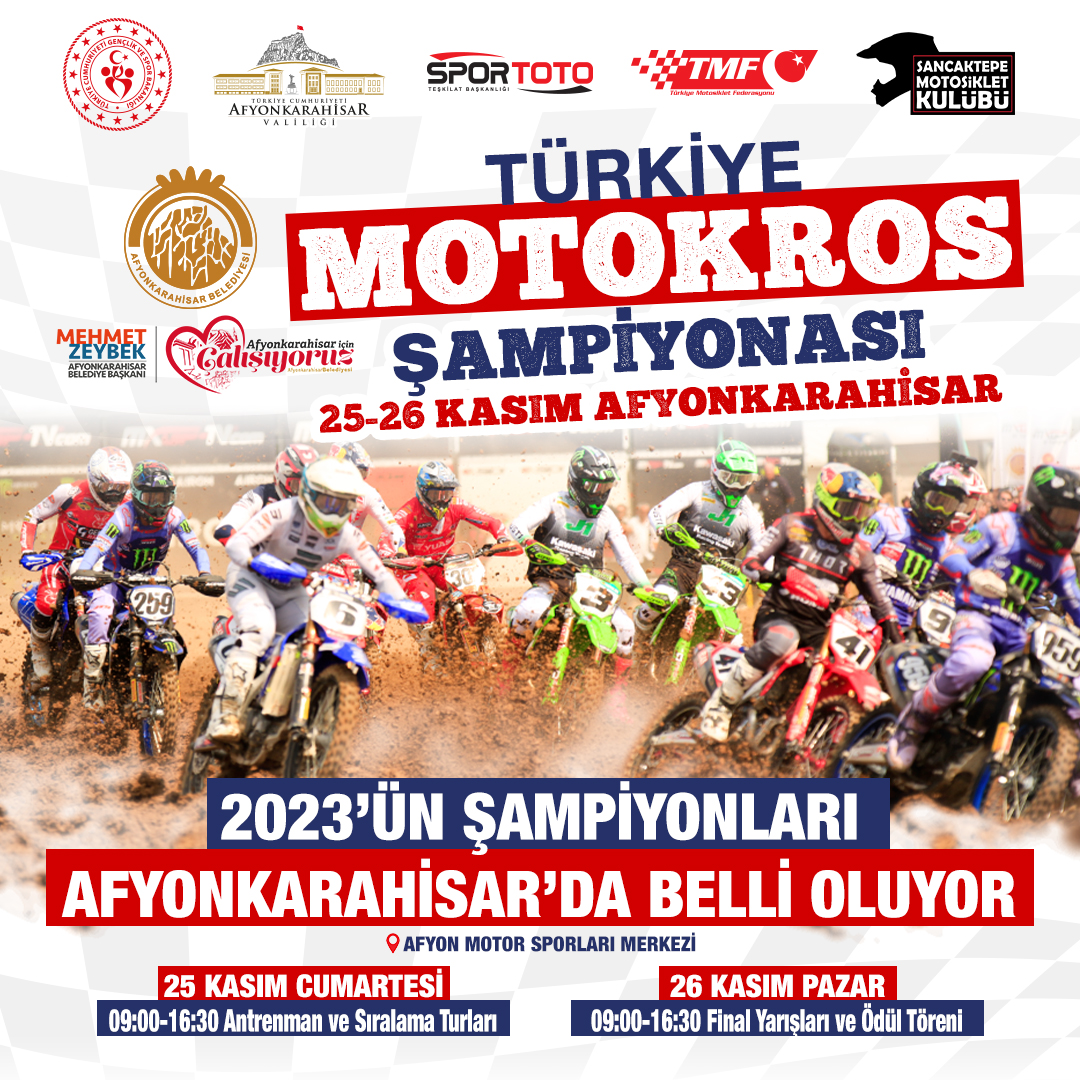 ÞAMPÝYONLAR AFYONKARAHÝSAR’DA BELLÝ OLACAK         Türkiye Motokros