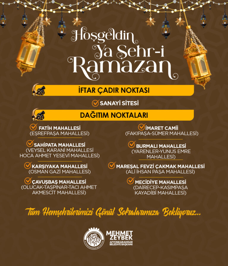 RAMAZAN’IN BEREKETİNİ GÖNÜL SOFRALARIMIZDA PAYLAŞACAĞIZ