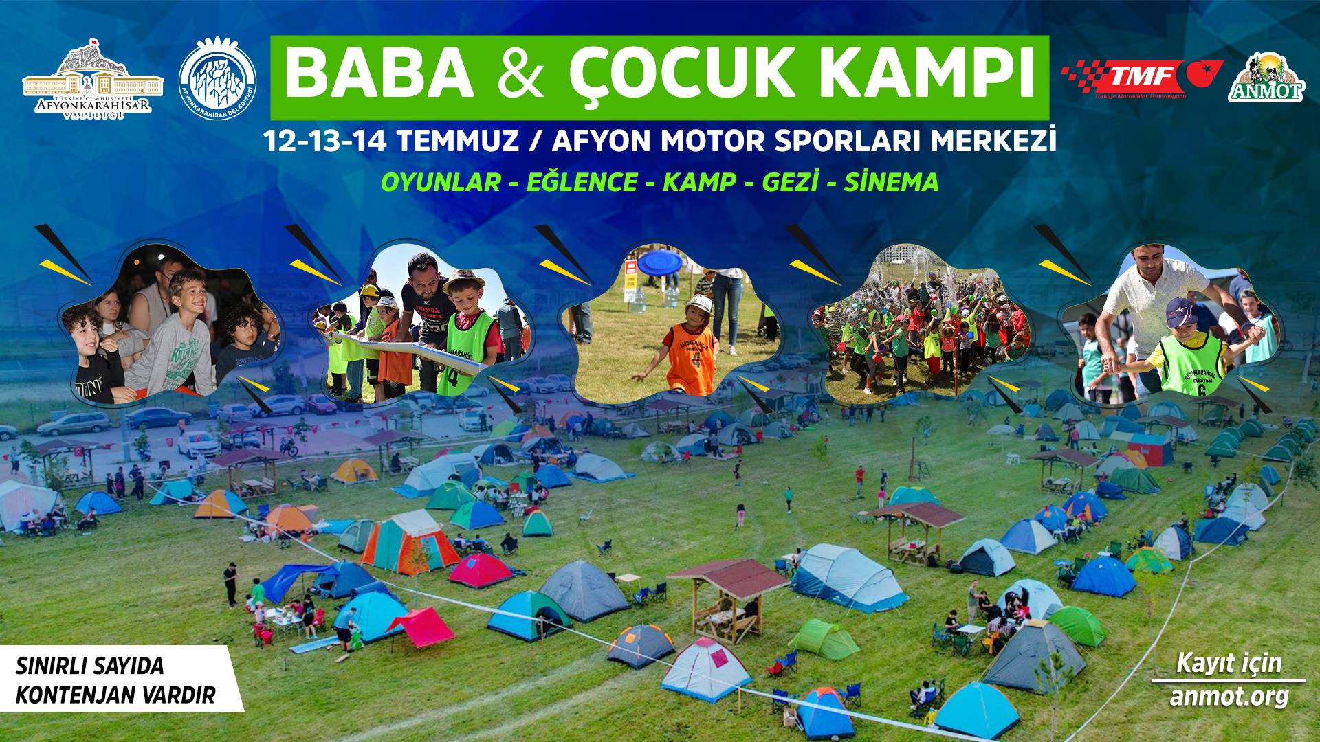 BABALAR VE ÇOCUKLAR AFYONKARAHSAR’DA BULUUYOR BABA ÇOCUK KAMPI BALIYOR Baba-çocuk