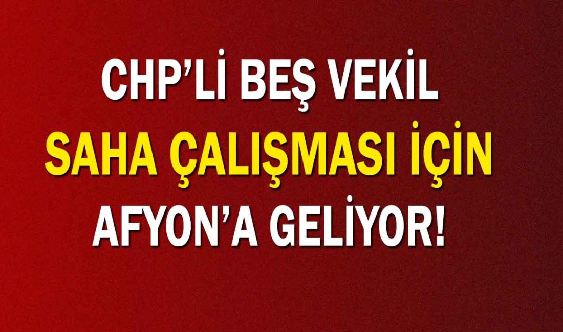 CHP Afyonkarahisar İl Başkanlığı, 11-13 Ağustos 2025 tarihlerinde il genelinde
