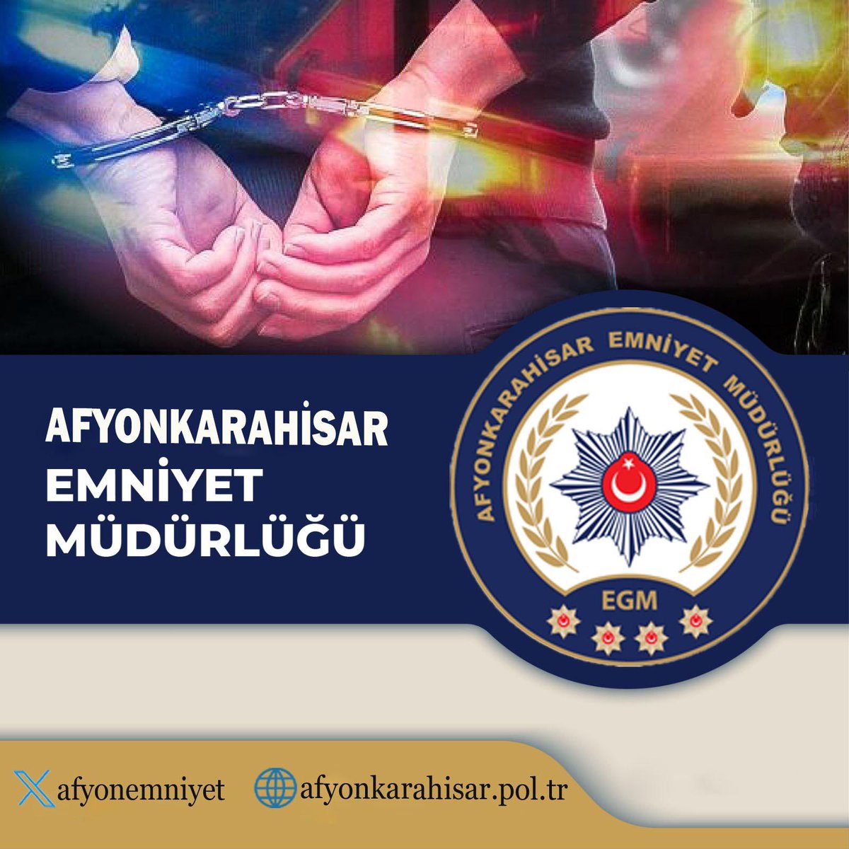 Afyonkarahisar Emniyet Müdürlüğü ekipleri, uzun süredir M.Ş.’nin yerini tespit etmek