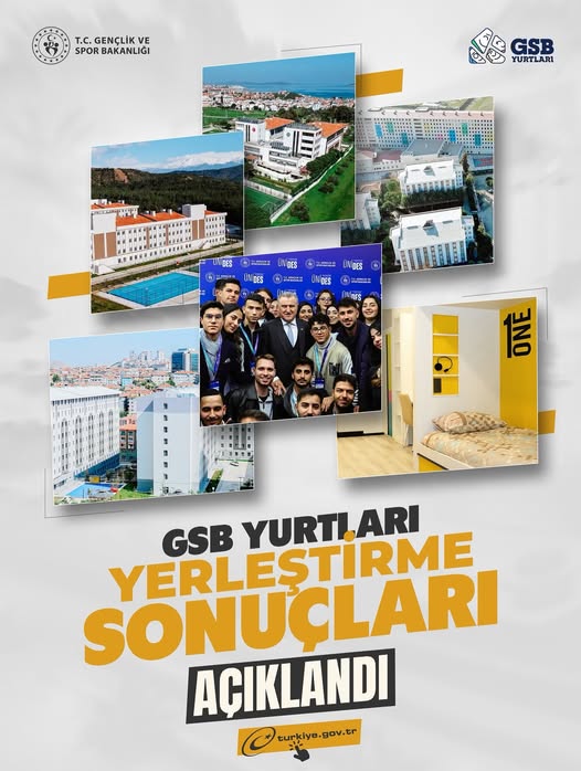 Afyonkarahisar GSB Yurtları Yerleştirme Sonuçları Açıklandı, Yurtlar 15 Eylül'de Açılıyor