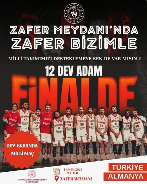 Basketbol Milli Takımımızın Final Heyecanı Afyonkarahisar’da Yaşanacak Afyonkarahisar Gençlik ve