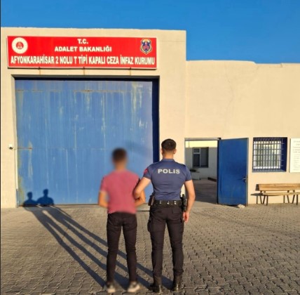 Afyonkarahisar İl Emniyet Müdürlüğü ekiplerince hakkında 2 yıl hapis cezası