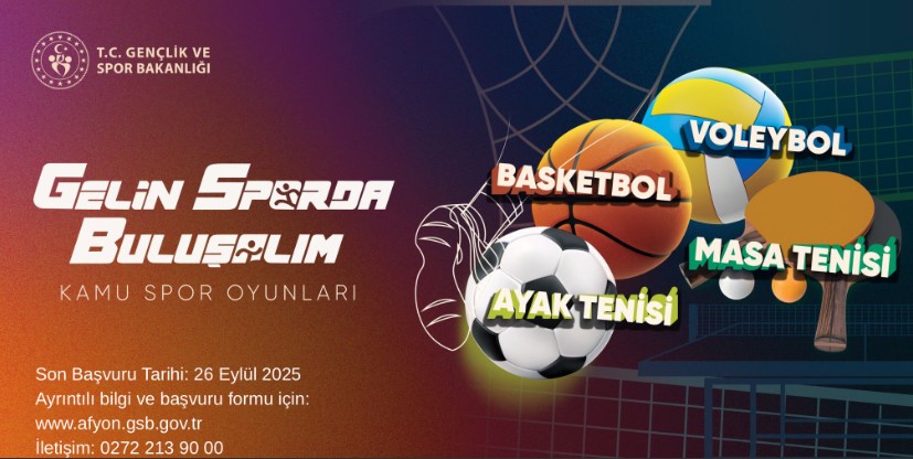 T.C. Gençlik ve Spor Bakanlığı himayelerinde, Afyonkarahisar Gençlik ve Spor