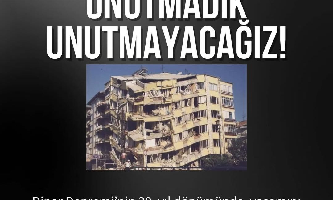 Dinar Depreminin Acı Yıldönümünde Anma Mesajı Cumhuriyet Halk Partisi (CHP)