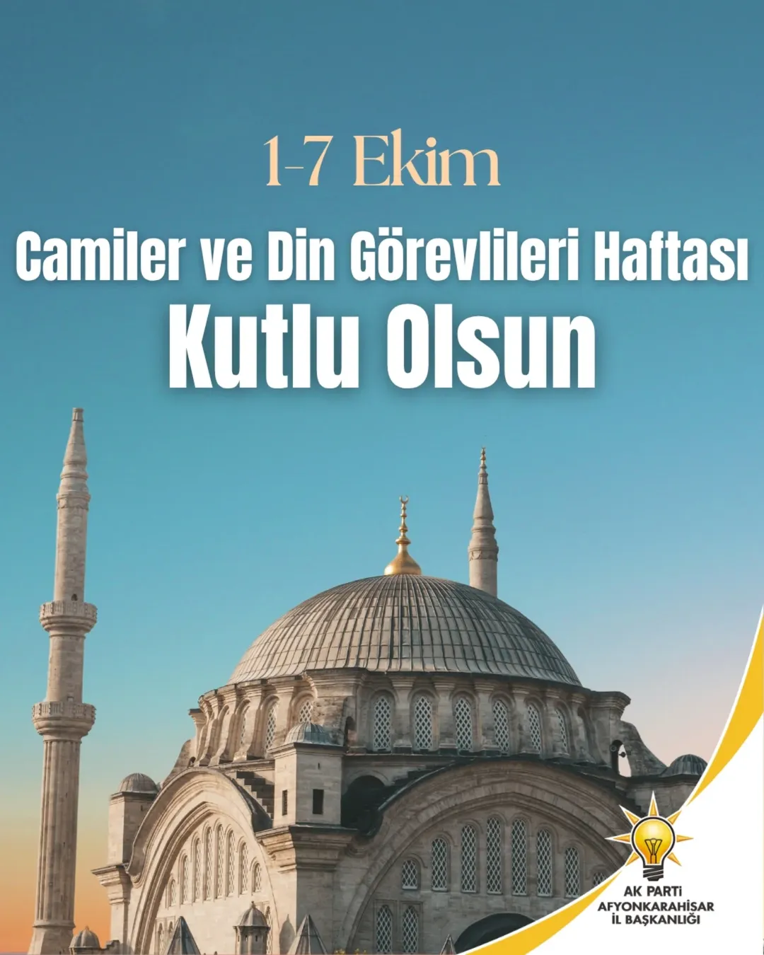 Camiler ve Din Görevlileri Haftası Kutlandı Camiler ve Din Görevlileri