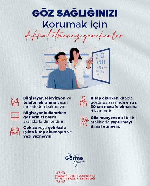 Afyonkarahisar Sağlık Müdürlüğü’nden Göz Sağlığı Açıklaması Afyonkarahisar Sağlık Müdürlüğü, Dünya