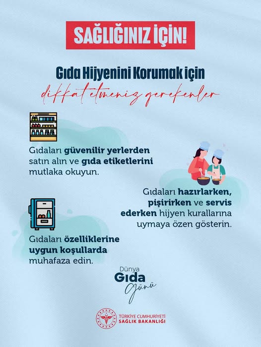 Afyonkarahisar Sağlık Müdürlüğü’nden Gıda Güvenliği Açıklaması Afyonkarahisar Sağlık Müdürlüğü, Dünya