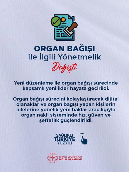 Organ Bağışı Yönetmeliğinde Devrim Niteliğinde Değişiklik Afyonkarahisar Sağlık Müdürlüğü, organ
