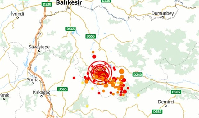 Boğaziçi Üniversitesi Kandilli Rasathanesi ve Deprem Araştırma Enstitüsü (KRDAE) verilerine