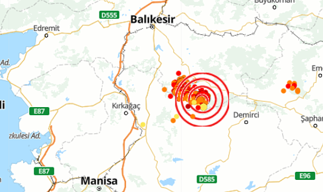 Boğaziçi Üniversitesi Kandilli Rasathanesi ve Deprem Araştırma Enstitüsü (KRDAE) verilerine