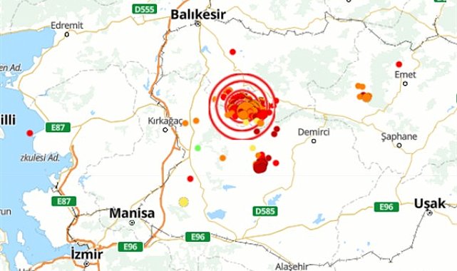 Boğaziçi Üniversitesi Kandilli Rasathanesi ve Deprem Araştırma Enstitüsü (KRDAE) verilerine