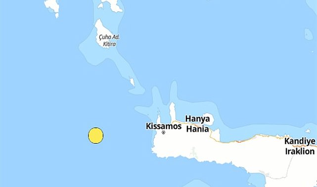 Boğaziçi Üniversitesi Kandilli Rasathanesi ve Deprem Araştırma Enstitüsü (KRDAE) verilerine
