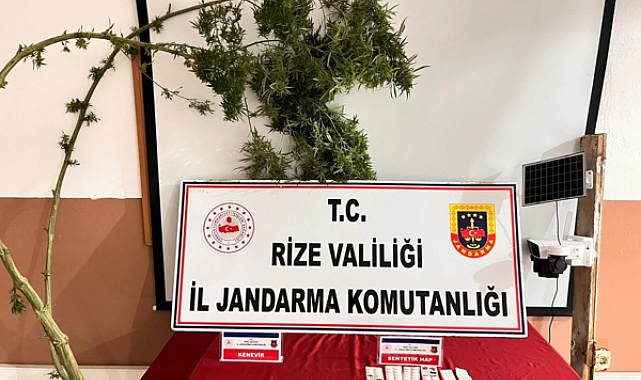 Rize İl Jandarma Komutanlığı, “Uyuşturucu ve Uyarıcı Maddelerle Mücadele” kapsamında
