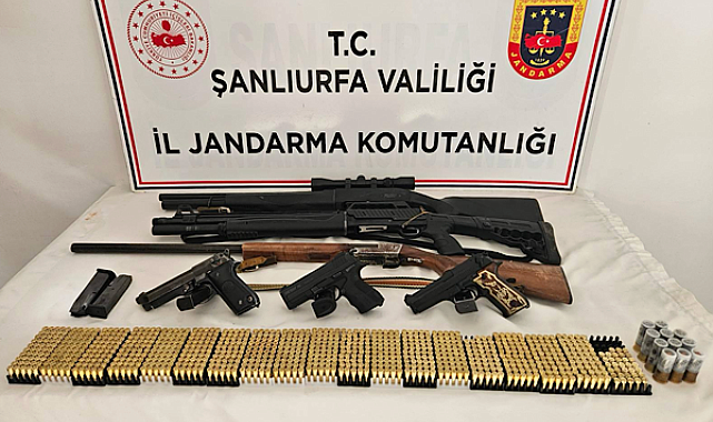 Şanlıurfa İl Jandarma Komutanlığı tarafından “Yasa Dışı ve Ruhsatsız Silahlanmayla