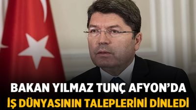 Adalet Bakanı Yılmaz Tunç, Afyonkarahisar temasları dahilinde kentin önde gelen