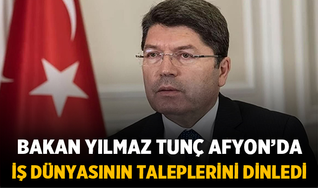 Adalet Bakanı Yılmaz Tunç, Afyonkarahisar temasları dahilinde kentin önde gelen