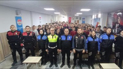   Emniyet Müdürlüğü görevlileri tarafından, Şükrü Karadirek Ortaokulu öğrencilerine yönelik