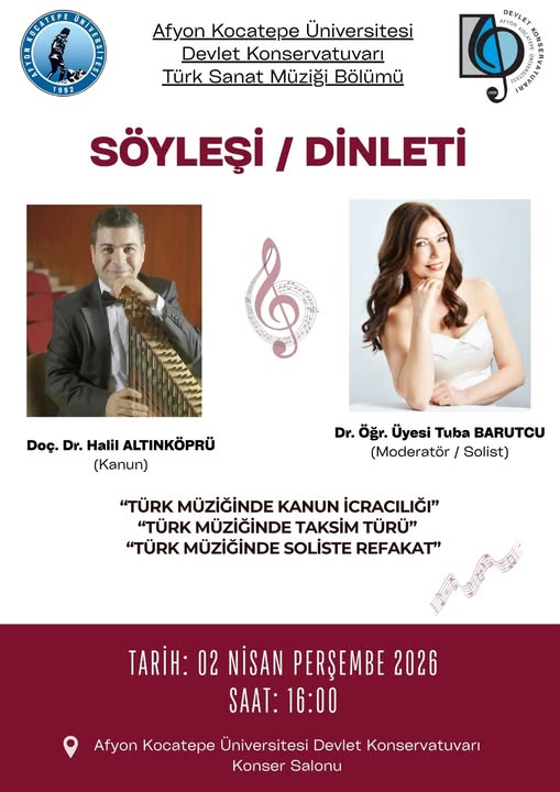 Son dakika bilgilerine göre, Konser Salonunda Bugün Sanat ve Söyleşi
