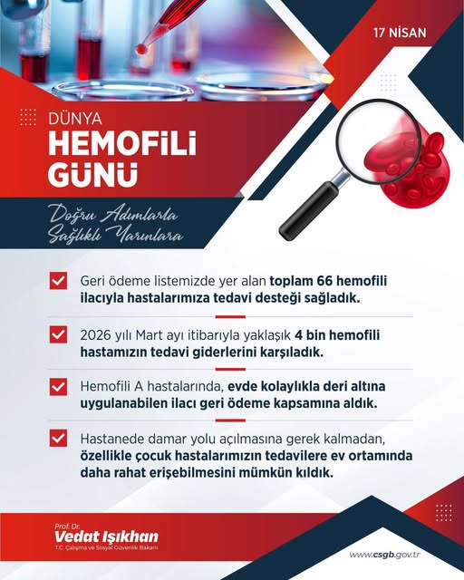 Gündeme gelen son gelişmelere göre, Hemofili hastaları için dev destek: