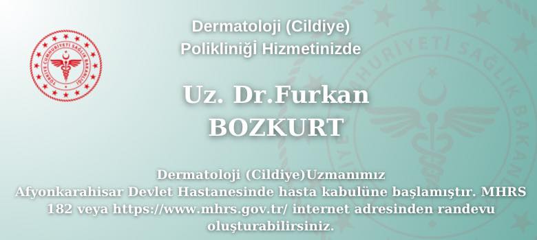 Son dakika bilgilerine göre, Dermatoloji Hizmeti Devrede Afyonkarahisar Devlet Hastanesi’nde