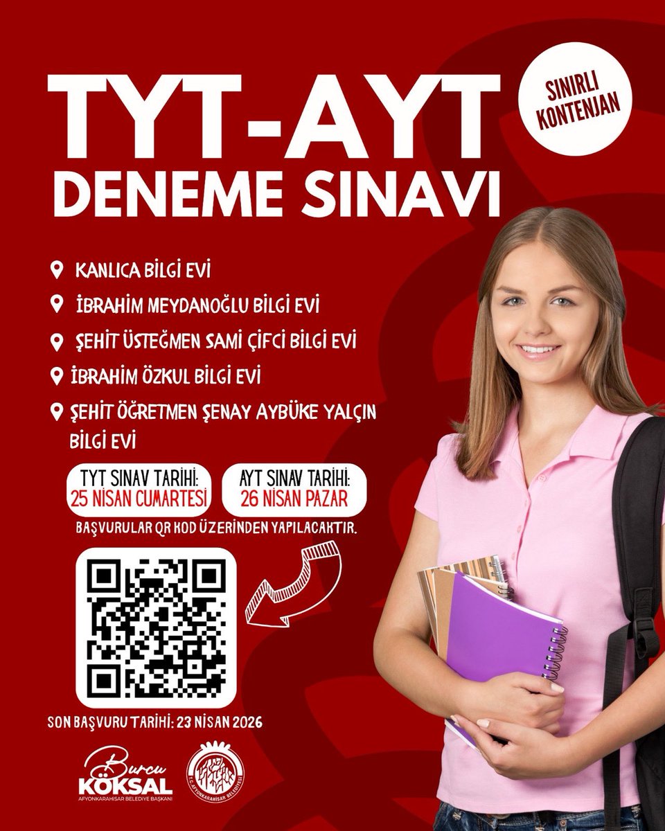 Son dakika bilgilerine göre, Afyonkarahisar Belediyesi, üniversite sınavlarına hazırlanan gençler