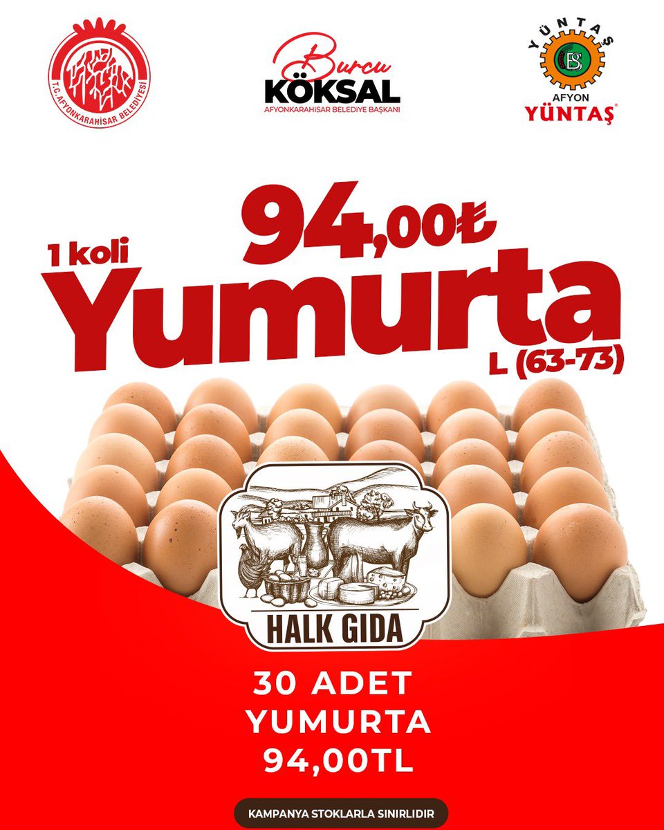 Tüm gözlerin çevrildiği bu gelişmede, Afyonkarahisar Belediyesi’nden Vatandaşa Yumurta Desteği.