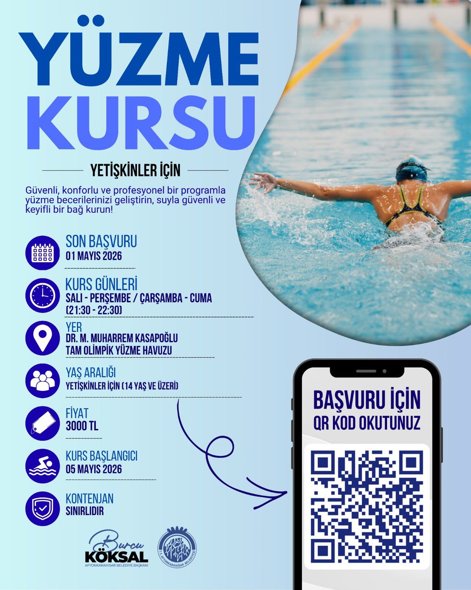 Merakla takip edilen bu gelişmede, Afyonkarahisar’da yetişkinler yüzme öğrenme fırsatı