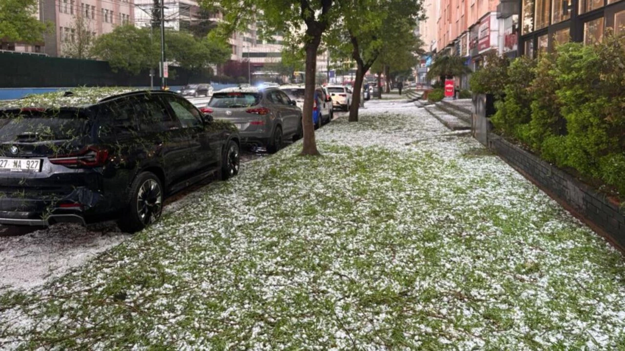 Gündeme gelen son gelişmelere göre, Ani Dolu Yağışı Gaziantep’te Hayatı
