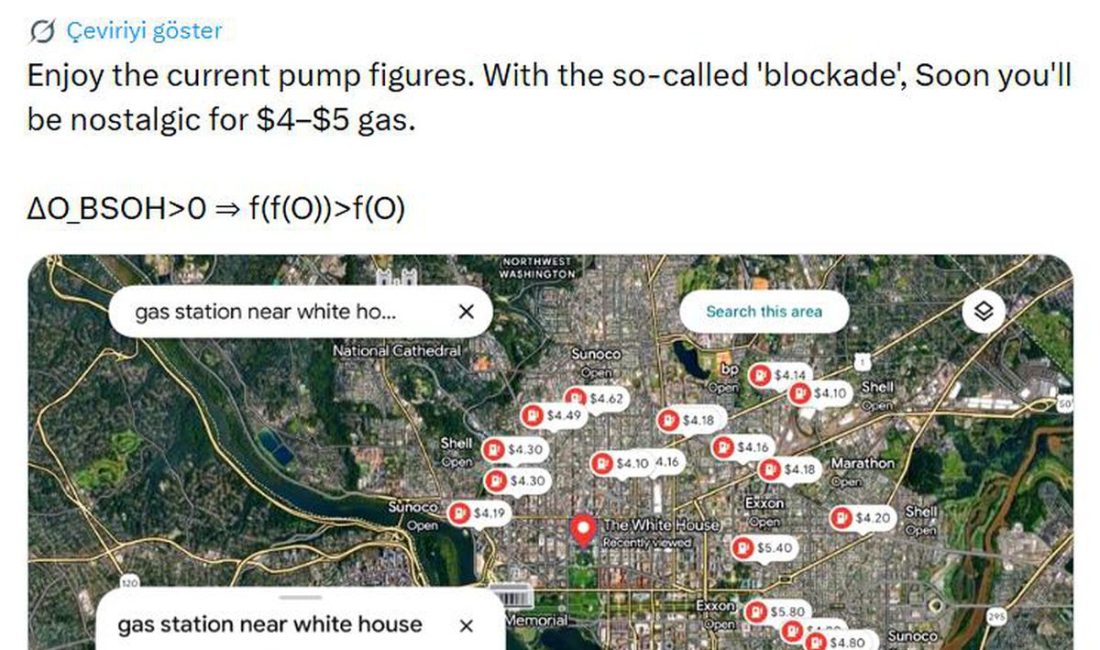 Gündeme gelen son gelişmelere göre, ABD Ablukası İran’ı Vuruyor: Benzin
