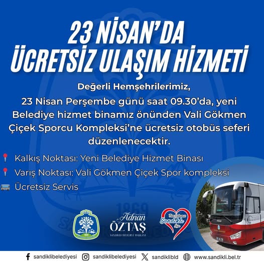 Tüm gözlerin çevrildiği bu gelişmede, Sandıklı’da Bayram Sevinci Ücretsiz Ulaşımla
