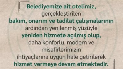 Son dakika bilgilerine göre, Şuhut Belediyesi Oteli Yenilendi Afyonkarahisar Şuhut
