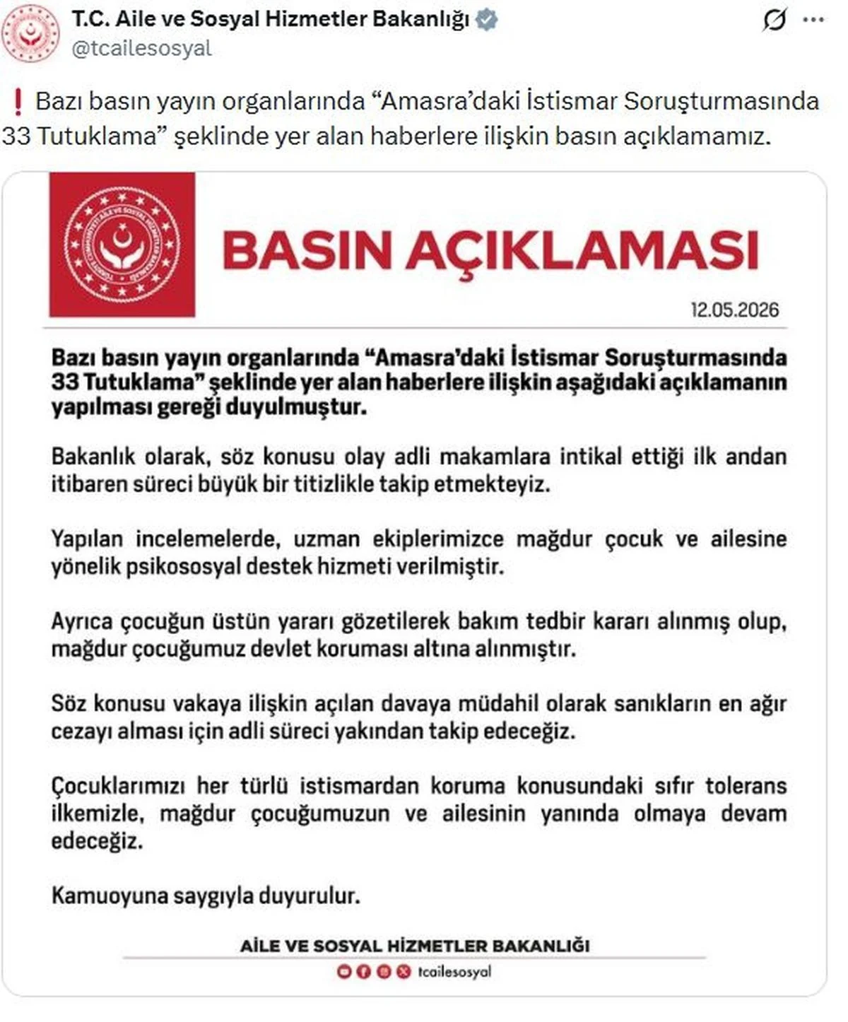 Kamuoyunu yakından ilgilendiren bu haberde, Amasra’da Çocuk İstismarı Soruşturması: 33