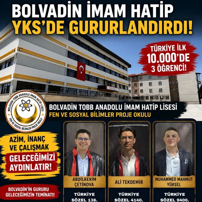 İlk 10 Binde 3 Öğrenci