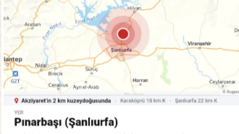 Merkez Üssü Pınarbaşı Olan 5.8 Büyüklüğünde Deprem Meydana Geldi