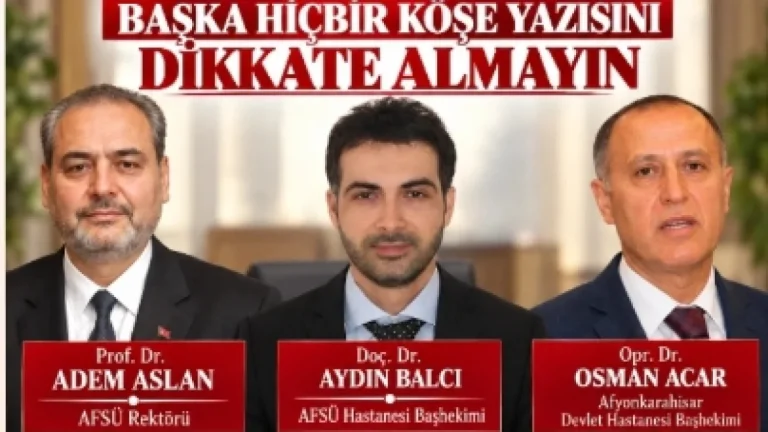 SAĞLIKTA BAŞARININ ARKASINDAKİ 3 GÜZEL İNSAN