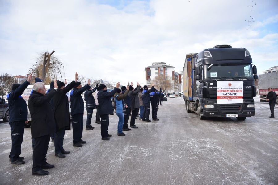 Kahramanmaraş merkezli 7.7 ve 7.6’lık depremlerin ardından Afyonkarahisar Belediyesi tarafından